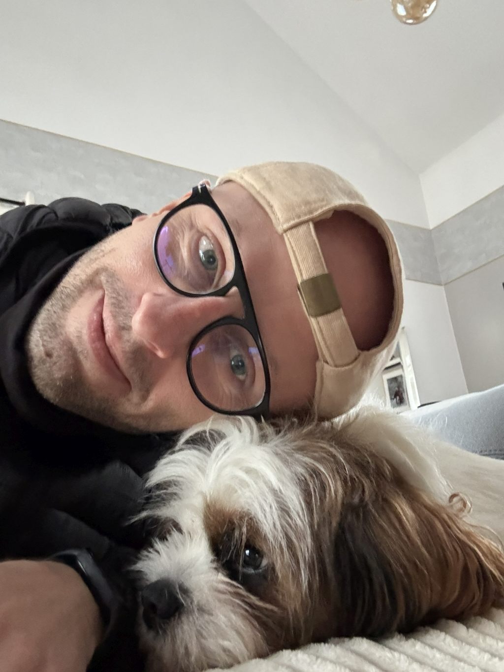 With a dog